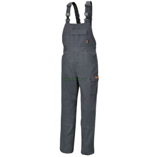 BETA Spodnie robocze na szelkach stalowoszare model 7933P, Rozmiar: L