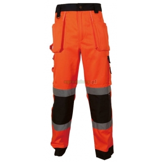 BETA Spodnie robocze ostrzegawcze o intensywnej widzialnoci, Kolor: Pomaraczowo-Granatowy, Rozmiar: S